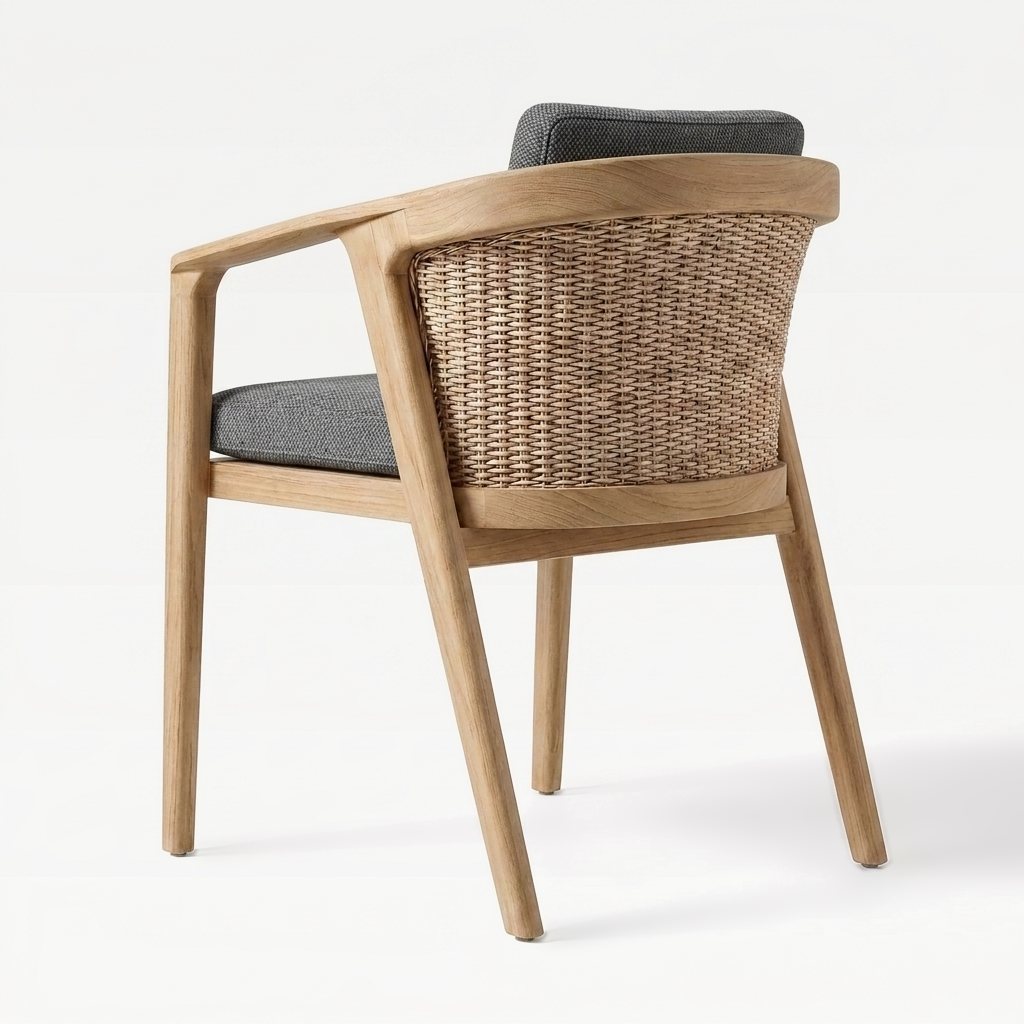 Natural Teak / Anthracite Linen | back